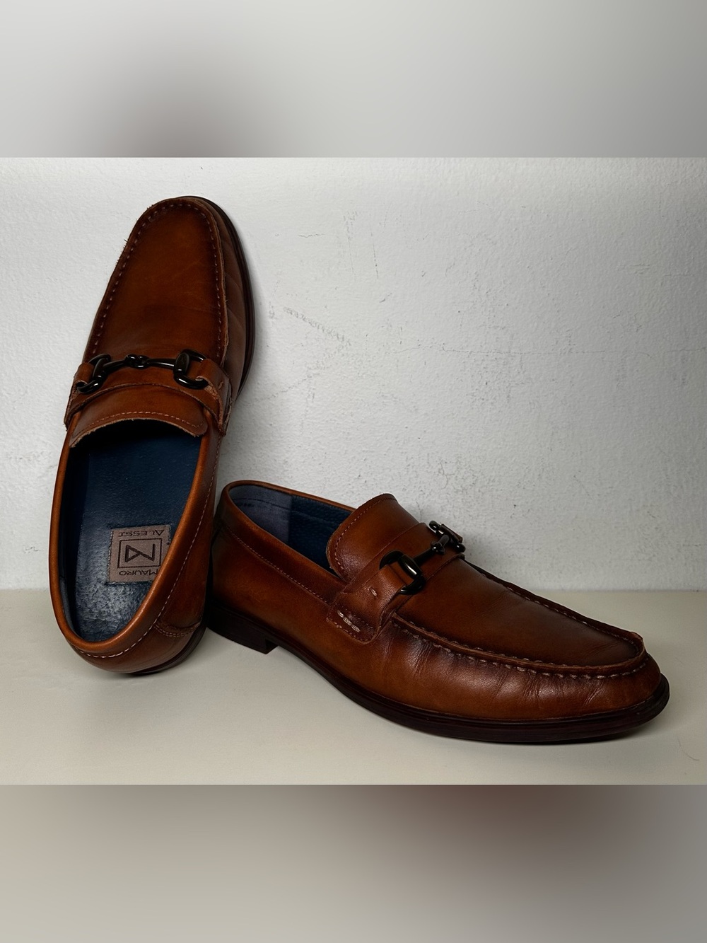 Men's Brown Leather Bit Loafers